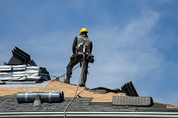 Professional Gutter Installation technician working in Ware Neck, VA